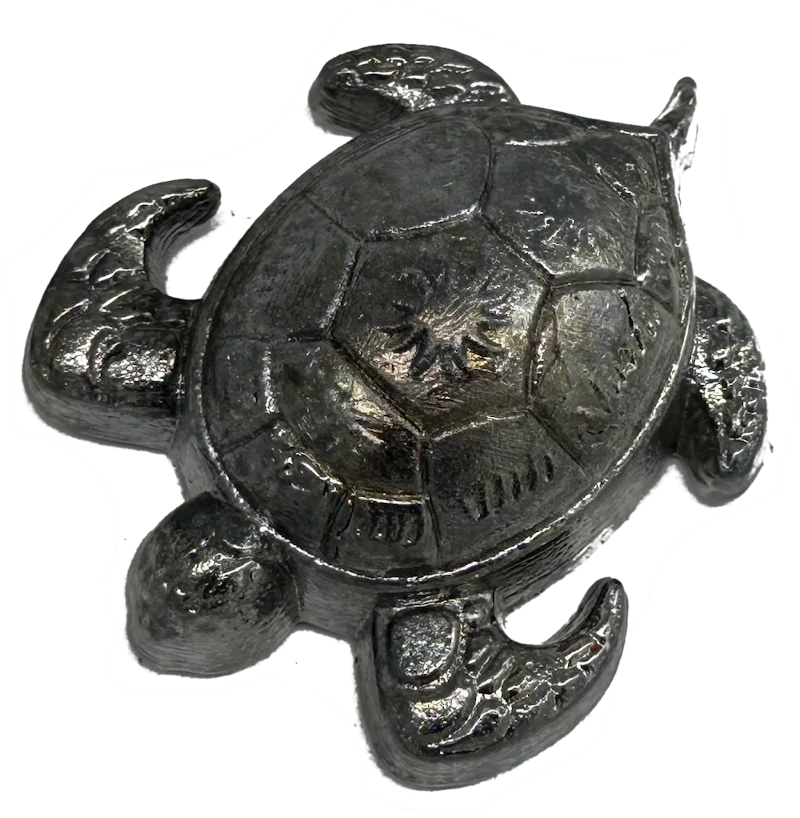 lead turtle motif